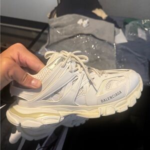 Balenciaga Cream Trail Sneakers